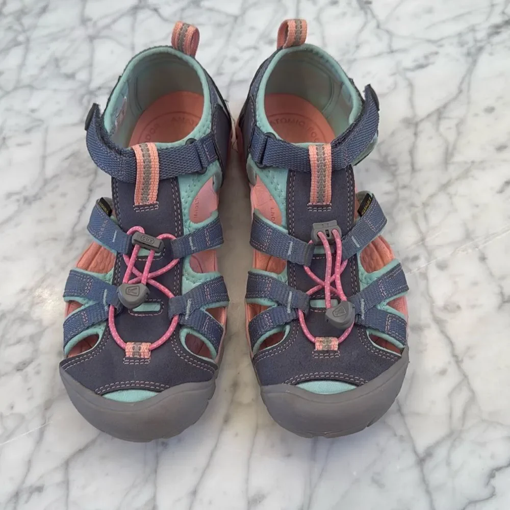SEACAMP II CNX | FLINT STONE/OCEAN WAVE YOUTH SANDALS Sz 5 Water Hiking Shoes